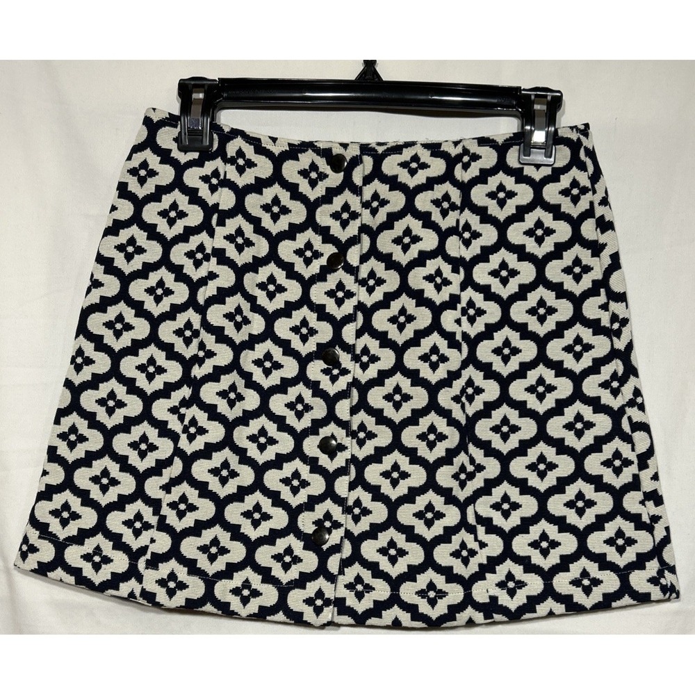 Mini Floral Geometric Design Skirt Sz 6 SnapUp "Tapestry Texture"A-Line Top Shop